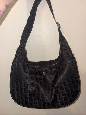 lululemon athletica Black Textured Hobo Shoulder Bag NWOT